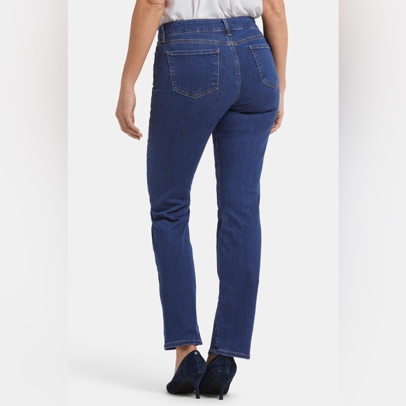 NYDJ Women's Marilyn Straight Denim Blue Jeans Color Quinn Size 14P - Picture 2 of 12